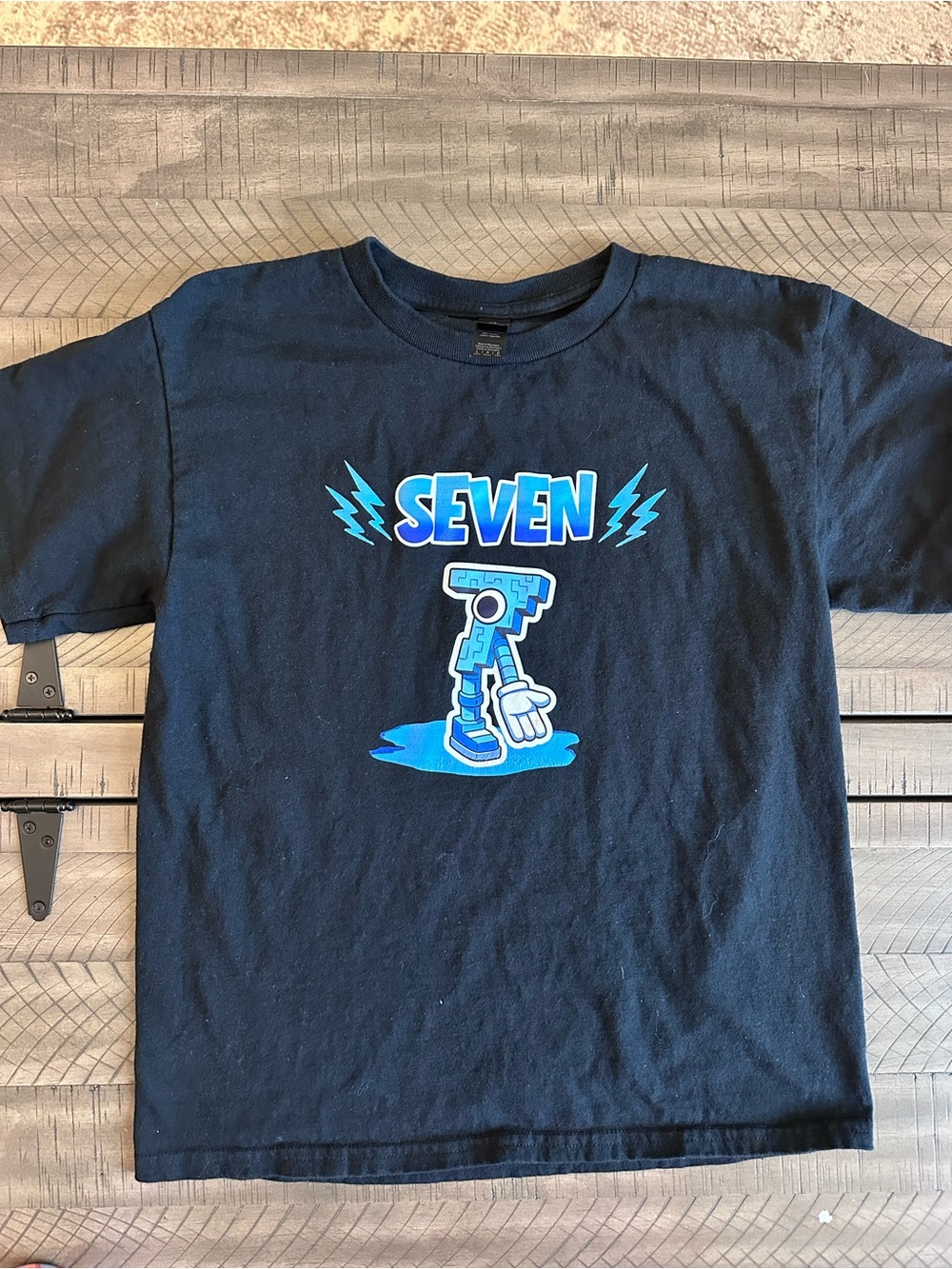 Kids Black 'Seven' Graphic Tee Birthday
